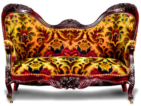 Sofa owned by Mr & Mrs Tom Thumb (Charles Stratton), mid 19th Century and Gift of Howard C Tibbals, 2009